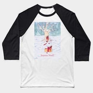 Woodland creatures + Joyeux Noël Baseball T-Shirt